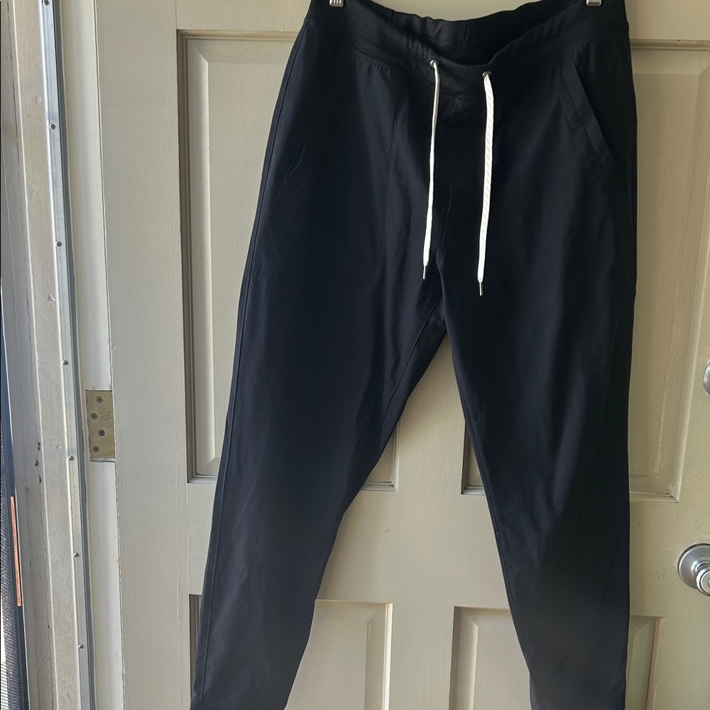 Vuori Black Jogger Pants with White Drawstring